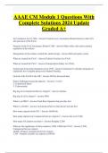 AAAE CM Module 1 Questions With  Complete Solutions 2024 Update  Graded A+