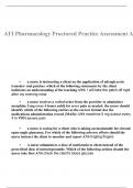 ATI pharmacology practice assessment A 2023/2024 With Correct Question And Answers