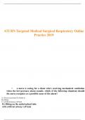 ATI RN Targeted Medical Surgical: Respiratory Online Practice 2019