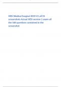 HESI Medical Surgical 2019 V1 all 55 screenshots Actual HESI version 1 exam all the 160 questions contained in the screenshot
