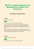 Midterm & Final Exams: NR571 / NR 571 Complete Reviews (ALL Latest 2024 / 2025 Updates STUDY BUNDLE WITH COMPLETE SOLUTIONS) Complex Diagnosis and Management in Acute Care Practicum | Questions and Verified Answers | 100% Correct – Chamberlain