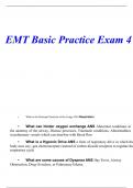 EMT Basic Exam 4 Questions and Answers 100% Correct