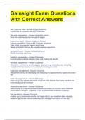 Gainsight Exam Questions with Correct Answers