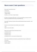 Neuro exam 3 test questions with answers 2024