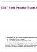 EMT-BASIC PRACTICE EXAM 3 Correct Questions & Answers Graded A+