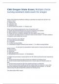CNA Oregon State Exam Updated 2024 Questions and Answers Solved 100%