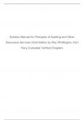 Solution Manual for Principles of Auditing and Other Assurance Services 22nd Edition by Ray Whittington&comma; Kurt Pany Complete Verified Chapter's 100&percnt; Complete Solution 