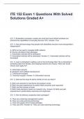 ITE 152 Exam 1 Questions With Solved Solutions Graded A+