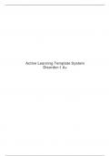 Active Learning Template System Disorder 1 A+