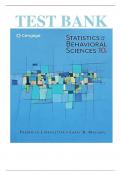 Test Bank for Statistics for the Behavioral Sciences 10th Edition by Frederick Gravetter, Larry B. Wallnau | All Chapters Included ISBN: 9781305504912 | Complete Latest Guide A+.