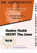 Shadow Health HEENT Tina Jones ACTUAL QUESTIONS AND ANSWERS VERIFIED 100%;(Everything you need to pass is here!!!!!!!