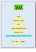AQA GCSE COMPUTER SCIENCE 8525/2 Paper 2 Computing concepts Version: 1.0 Final *Jun238525201* IB/G/Jun23/E12 8525/2 QUESTION PAPER & MARKING SCHEME/ [MERGED] Marl( scheme June 2023