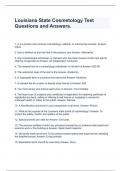 Louisiana State Cosmetology Test Questions and Answers