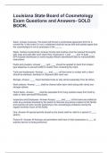 Louisiana State Board of Cosmetology Exam Questions and Answers