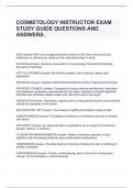 COSMETOLOGY INSTRUCTOR EXAM STUDY GUIDE QUESTIONS AND ANSWERS