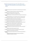 Medical-Surgical Nursing II for the HESI exam 2024 with 100 Questions and Answers Solved 100&percnt;