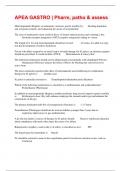 APEA GASTRO &vert; Pharm&comma; patho & assess  