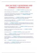 EXS 240 TEST 3 QUESTIONS AND  CORRECT ANSWERS 2024