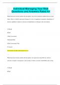 Individual-Managing Your Risk Bundled Exams  Questions and Answers 100&percnt; Pass