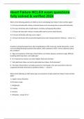 Heart Failure NCLEX exam questions fully solved & verified 2024&period;