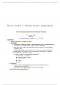  NR 442 Exam 1 - NR 442 exam 1 study guide