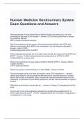 Nuclear Medicine Genitourinary System Exam Questions and Answers