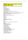 SHARP Career Course Test 1&comma; Verified Solution 2024 100&percnt;
