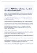 Airframe ASA-Baker's School FAA Oral Questions and Answers