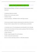 LEIK FNP GENDER HEALTH &vert; Questions with 100&percnt; Correct Answers &vert; Latest Update 2024 &vert; Verified