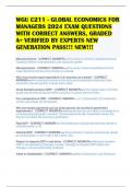 WGU C211 - GLOBAL ECONOMICS FOR MANAGERS 2024 EXAM QUESTIONS WITH CORRECT ANSWERS, GRADED A+ VERIFIED BY EXPERTS NEW GENERATION PASS!!! NEW!!!