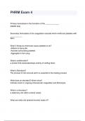 PHRM Exam 4 questions and answers 