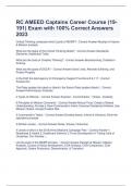 RC AMEED Captains Career Course &lpar;19- 191&rpar; Exam with 100&percnt; Correct Answers 2023
