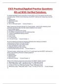 CSCS Practical&sol;Applied Practice Questions  4th ed With Verified Solutions&vert;RATED A&period;