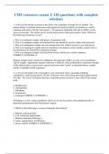 CME resources exams 1&vert; 120 questions&vert; with complete solutions