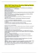 WGU C207 Data Driven Decision Making Module 6 Exam &lpar;Answered&rpar; Graded A&plus;