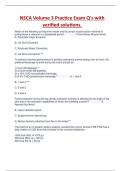 NSCA Volume 3 Practice Exam Q's with  verified solutions&period;