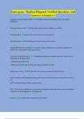 Emergency Medical Dispatch Verified Questions And Answers Graded A&plus;