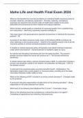 Idaho Life and Health Final Exam 2024 
