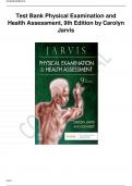 Physical Examination and Health Assessment 9thEdition by CarolynJarvis&comma; Ann Eckhardt Test Bank &sol; All Chapters 1-32&sol;FullComplete2023&sol;2024