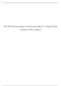 NR 293 Pharmacology Final Review Q&A A+ Graded 2024 Update (100% Verified