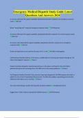 Emergency Medical Dispatch Study Guide Latest Questions And Answers 2024