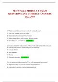 PECT Prek-4 MODULE 2 EXAM  QUESTIONS AND CORRECT ANSWERS  2023&sol;2024