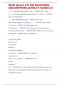 BCOT Week 5 LATEST QUESTIONS AND ANSWERS ALREADY PASSED A&plus;
