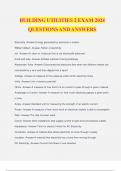 BUILDING UTILITIES 2 EXAM 2024 QUESTIONS AND ANSWERS