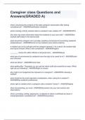 Caregiver class Questions and Answers&lpar;GRADED A&rpar;