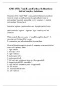 GMS 6530&colon; Final Exam Flashcards Questions With Complete Solutions