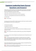 Capstone Leadership Exam &lpar;Correct Questions and Answers&rpar;