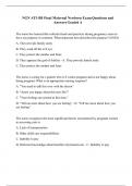 NGN ATI OB Final Maternal Newborn Exam Questions and Answers Graded A