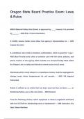 Oregon State Board Practice Exam&colon; Laws & Rules Questions & Answers 2024&lpar;A&plus;GRADED 100&percnt;VERIFIED&rpar;