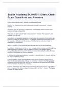 Saylor Academy ECON101 Direct Credit Exam Questions and Answers